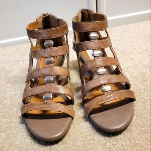 Sofft Leather Women's Gladiator Sandals, Size 7.5M